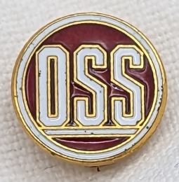 Ext Rare WWII O.S.S. Discharge Lapel Pin by A.E. Co. in Mint Condition
