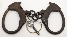 Ext Rare Late 19th Century Department of Justice Handcuffs