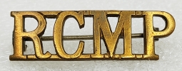 Scarce 1920s - 30s RCMP Royal Canadian Mounted Police Shoulder Title Made in UK Pin Back