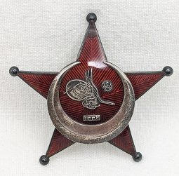 Exquisite WWI Turkish Gallipoli Star 1915 Campaign German Made in Unmarked Silver by Godet Berlin