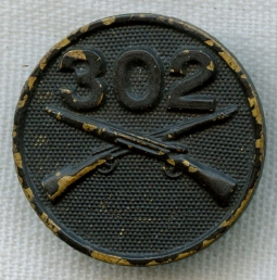 WWI US Army 302nd Infantry Regiment Collar Disc