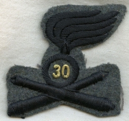 Minty WWI Italian 30th Royal Artillery Regiment Enlisted Man Visor Hat Badge