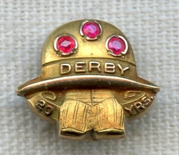 10K 1930s Derby Underwear 20 Years of Service Pin by Balfour NO LONGER AVAILABLE