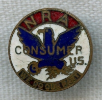 1930s National Recovery Act (NRA) Consumer Lapel Stud NO LONGER AVAILABLE