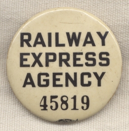 Circa 1930s Railway Express Agency Employee Badge