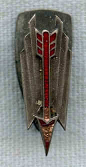 1930s-WWII Belgian Air Force Lapel Badge for 7th Reconnaissance Squadron, 3rd Group, 3rd Regiment