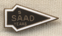 1930s-WWII San Antonio Air Depot (SAAD) 5 Years of Service Pin