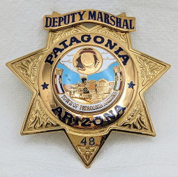 Late 1980s Patagonia AZ Deputy Marshal Badge #48 By BNB EARLY Mark
