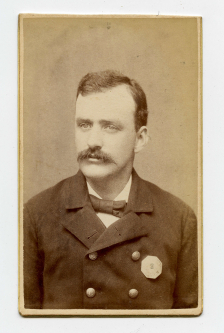 1860s-1870s Newburyport MA Police Officer CDV Carte de Visite Photograph w Silver Octagon Badge #2