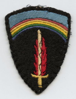 Beautiful WWII US Army SHAEF Patch UK Made Removed from Uniform