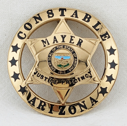 Mid-Late 1990s Mayer Justice Precinct AZ Constable Badge by TCI