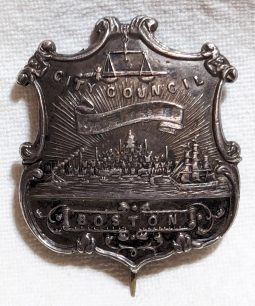 Beautiful 1850s-1860s Boston MA City Council Police Powers Badge in Coin Silver