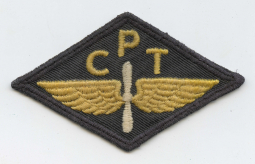 WWII US CPT Civilian Pilot Training Diamond Patch Removed From Uniform
