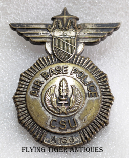 Rare 1950s USAF Europe Germany Air Base Police Badge CSU #A153