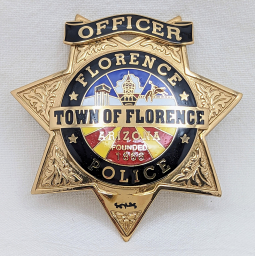 Beautiful LARGE 1995 Florence AZ Police Officer Badge by TCI