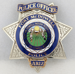 1991 Fort McDowell Indian Reservation AZ Police Officer Badge by TCI Early Mark