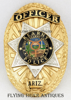 Beautiful Mid-Late 1990s Kearny Arizona Police Officer Badge by TCI