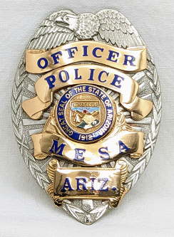 Early 1990s Mesa Arizona Police Officer Badge by BNB