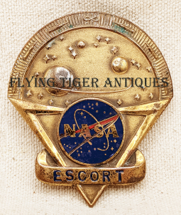 Rare Late 1950s - Early 1960s NASA Escort Hat Badge by Blackinton