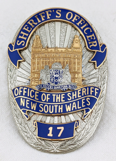 Early 1990s BNB Made PROTOTYPE Badge for New South Wales Sheriff's Officer #17
