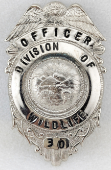 Ca 1960s Ohio Division of Wildlife Officer Private Purchase Bage #30 by Chandler & Fisher