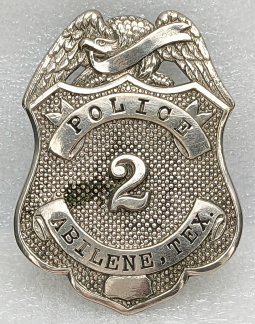 Ext Rare 1900s-1910s Old West Abilene Texas Police Badge #2