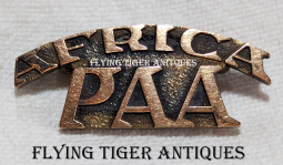 Rare Numbered Early WWII PAA Africa (PAA Ferries) Shoulder Strap Badge #700