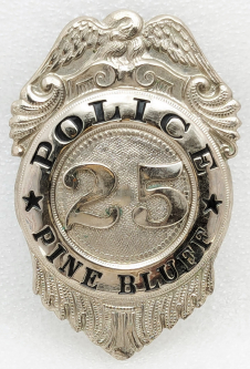 1940s Pine Bluff AR Police Badge #25