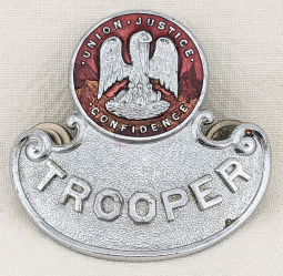 1950s Louisiana State Police Trooper Hat Badge
