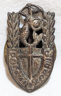 Nice WWII #'d Polish Army 2nd Corps Badge #039460