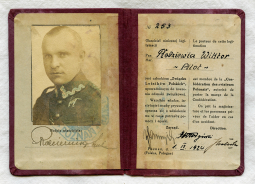 Ext Rare 1924 Polish Pilot's Association Member Pilot Photo ID Legitymacja of Wiktor Rodziewicz