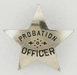 Great Old 1870s "Stock" Probation Officer 5pt Star Seldom Seen Title