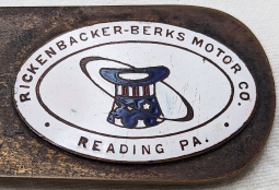 Beautiful ca 1925 Rickenbacker-Berks Motor Co Promotional Enameled Bronze Letter Opener by Metal Art