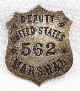Great Old ca 1900s-1910s Deputy United States Marshal Badge