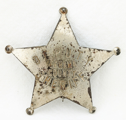 Wonderful 1900s-1910s Tehama Co CA Deputy Sheriff 5 Point Star Badge