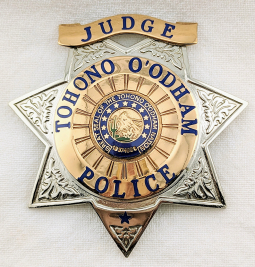 Ca 1990 Tohono O'odham Police Judge Badge by BNB