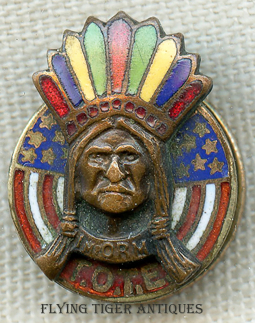 Beautiful Ca. 1910 Improved Order of Red Men Member Lapel Pin.