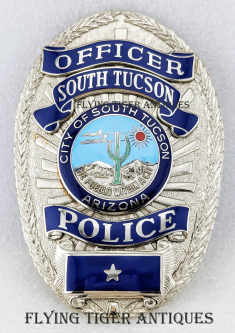 Nice Late 1980s South Tucson AZ Police Officer Badge by BNB