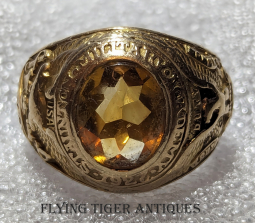 Gorgeous 1927s Staunton Military Academy 10K Gold Ring Size 9-1/2