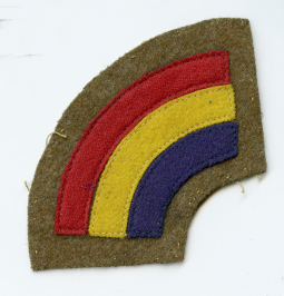 Beautiful WWI US Army 42nd Division Shoulder Patch French Made Felt on Felt