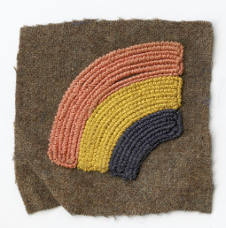 Beautiful WWI US Army 42nd Division Shoulder Patch French Made Hand Emboridered on Wool