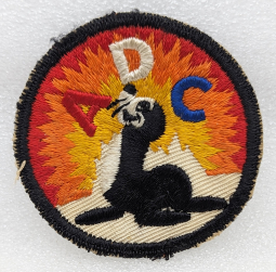Nice Early WWII DISNEY Designed US Army Alaska Defence Command Patch on Twill Removed from Uniform