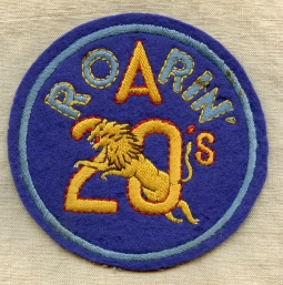 312th Bomb Group, 5th Air Force Aussie Made "Roarin' 20's" Squadron Patch
