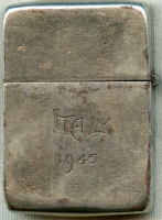 Great WWII Zippo Lighter Customized in Italy for a Member of the USAAF 319th Depot Repair Sq.
