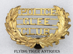 Rare 1920s Omaha NE Police Glee Club Hat Badge Existed until Approx 1931