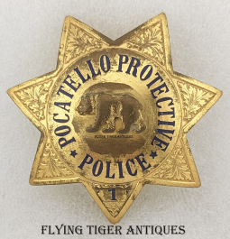 Beautiful Old 1960s-1970s Pocatello Protective Security Badge #1 by Ed Jones