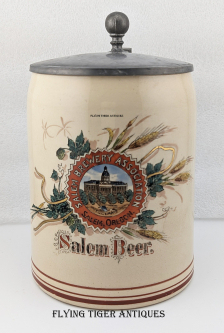 Beautiful Ca1905 Pre-Prohibition Salem Beer Advertising Stein