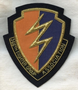 1970s-1980s WWII USAAF 366th Fighter Group Association Blazer Patch or Badge