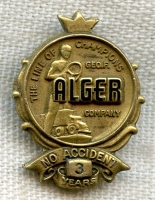 Great 1950s George F. Alger (Trucking) Co. 3 Years Safe Driver Lapel Pin