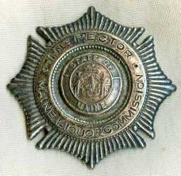 Rare 1920's - 30's Maine Liquor Commission Inspector Badge